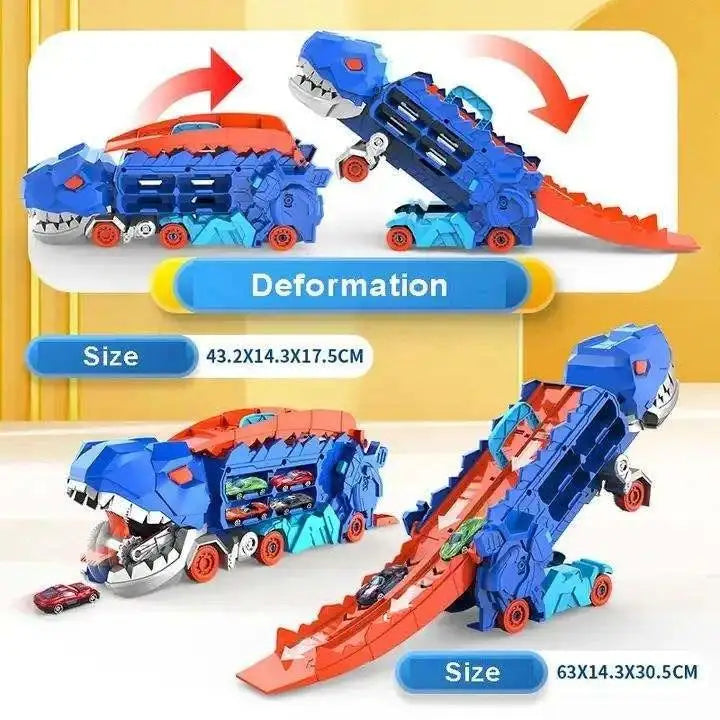 Dinosaur Devouring Car Ejection Glide Track Receiving Car Children's Educational Toy Birthday Gift Promotional Toys