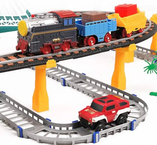 Children's Electric Track Car Engineering Versatile Assembly Educational Wholesale Toy Train Boy Car Set