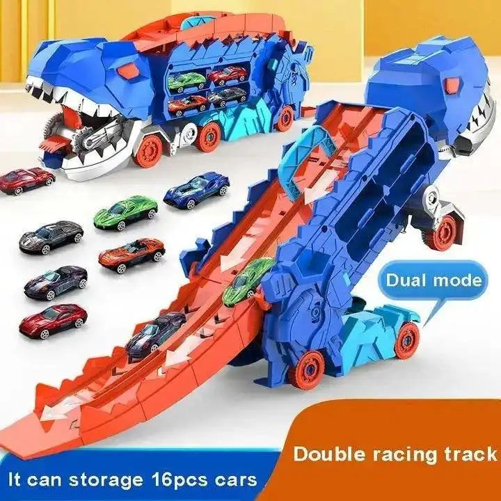 Dinosaur Devouring Car Ejection Glide Track Receiving Car Children's Educational Toy Birthday Gift Promotional Toys