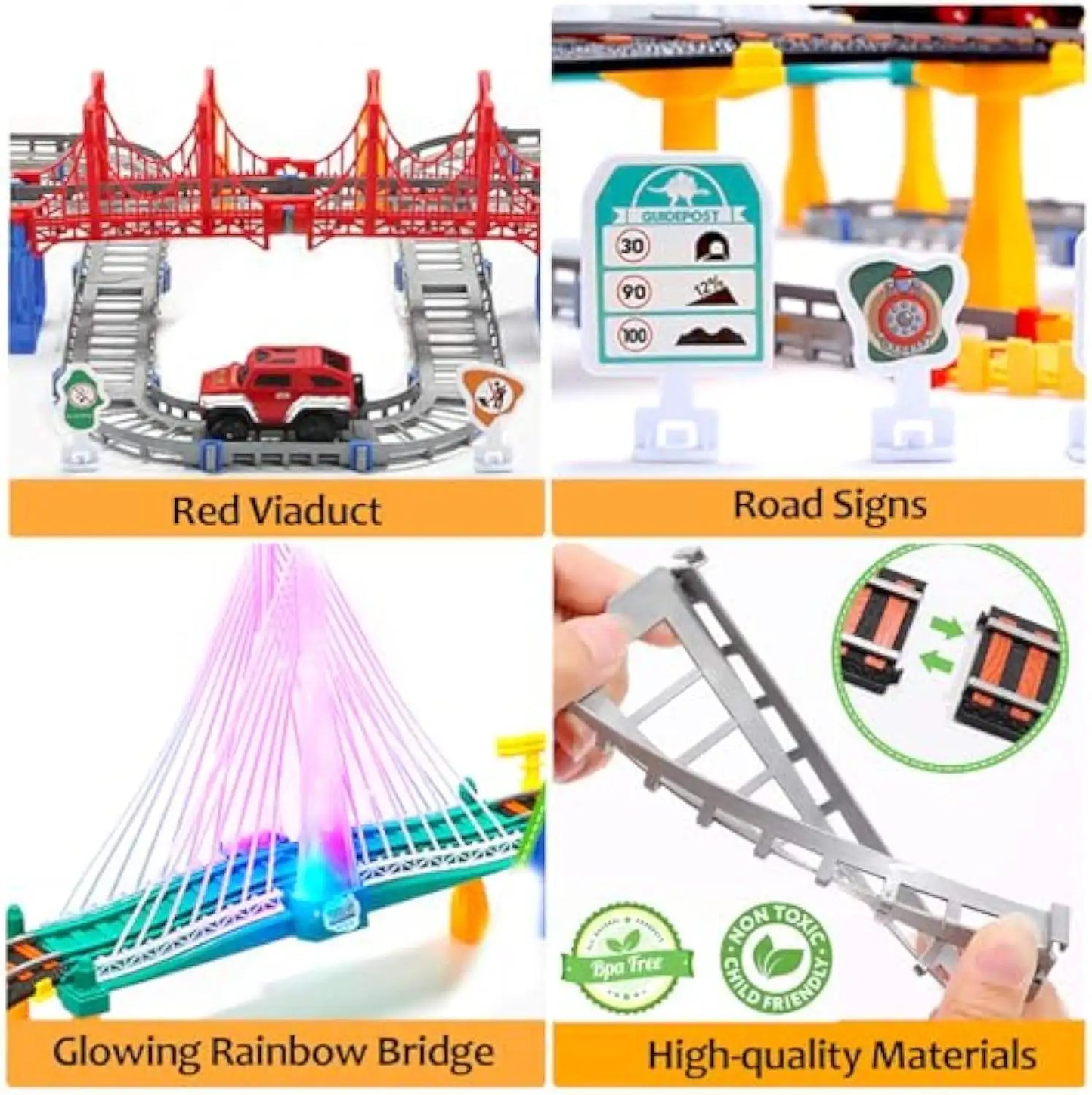 Children's Electric Track Car Engineering Versatile Assembly Educational Wholesale Toy Train Boy Car Set
