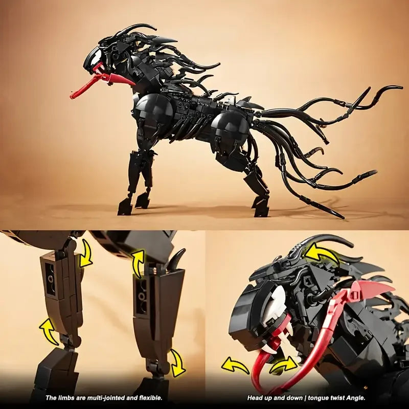 Biochemical Horse Assembly Building Block Set with Creative Horse Shaped ABS Material Suitable for Christmas and Birthday Gifts