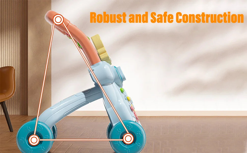 Best-selling Baby Walking Toy Children's Music Slide Baby Anti-rollover Multi-functional Hand-pushed Walking Aid