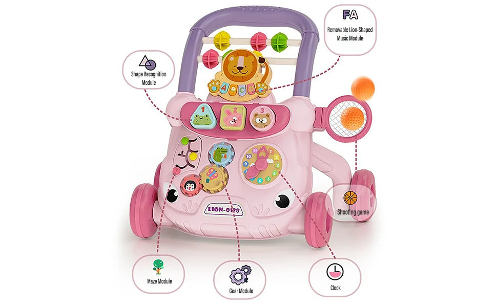 Best-selling Baby Walking Toy Children's Music Slide Baby Anti-rollover Multi-functional Hand-pushed Walking Aid