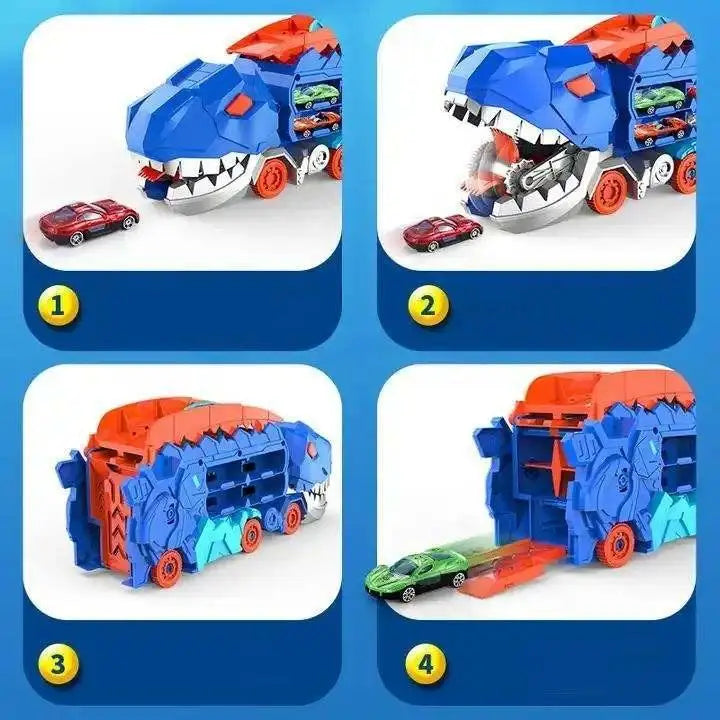 Dinosaur Devouring Car Ejection Glide Track Receiving Car Children's Educational Toy Birthday Gift Promotional Toys