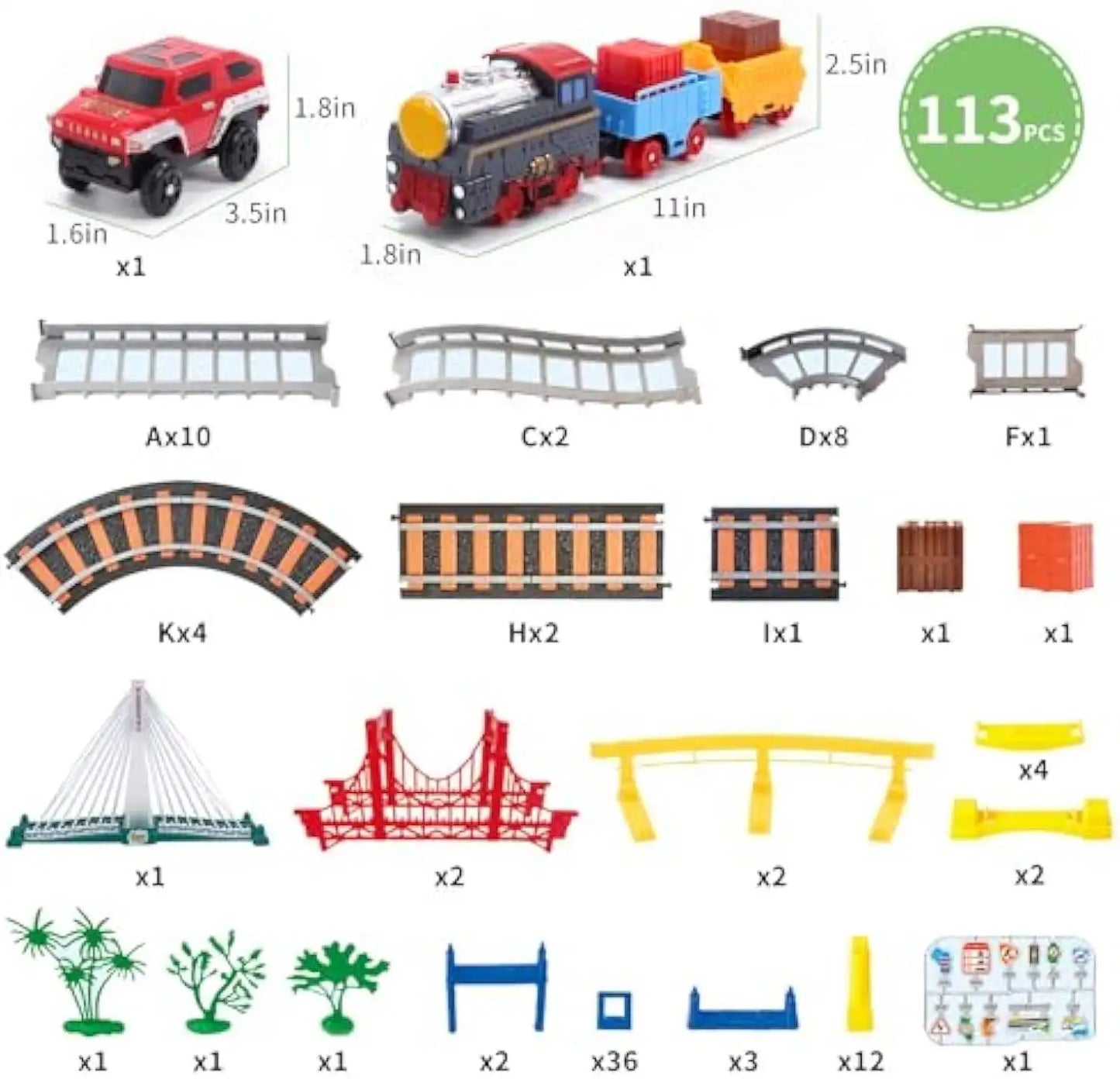 Children's Electric Track Car Engineering Versatile Assembly Educational Wholesale Toy Train Boy Car Set