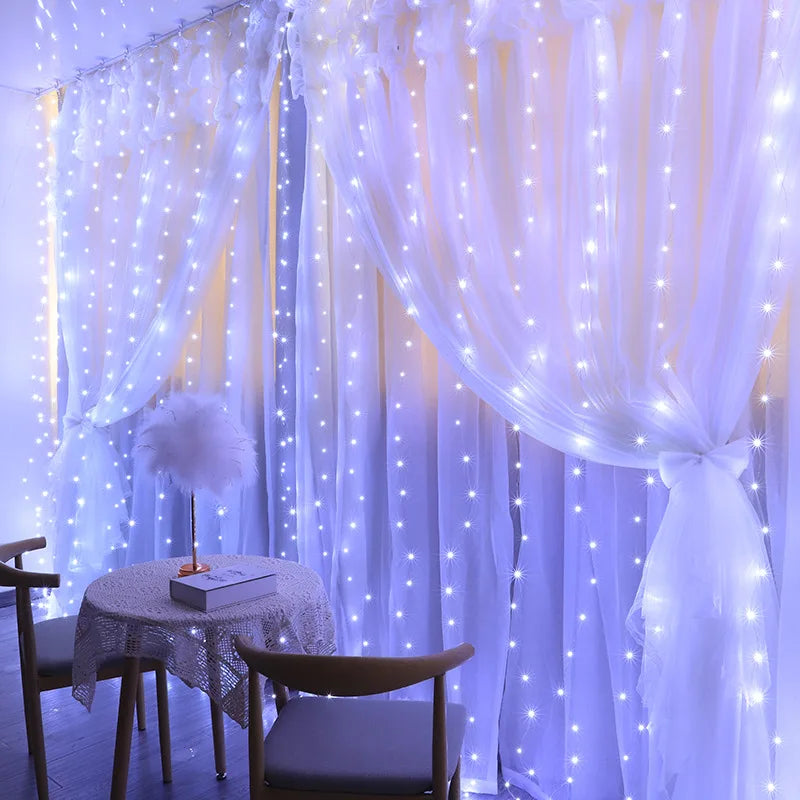 Christmas Curtain Light Garland Festoon Merry Christmas Decor For Home Christmas Ornament Xmas Gifts Navidad 2022 New Year 2023