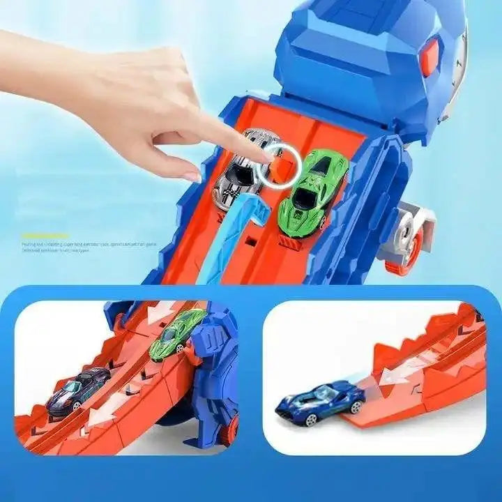 Dinosaur Devouring Car Ejection Glide Track Receiving Car Children's Educational Toy Birthday Gift Promotional Toys