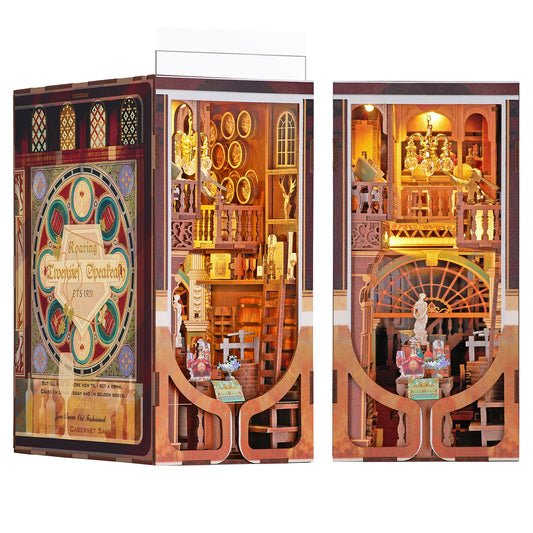 Minicity Miniature DIY Dollhouse with LED Night Light Use As Birthday Gifts Dollhouse-Roaring Twenties Speakeasy