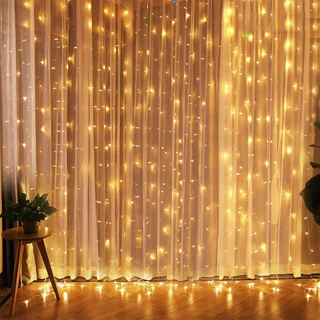 Christmas Curtain Light Garland Festoon Merry Christmas Decor For Home Christmas Ornament Xmas Gifts Navidad 2022 New Year 2023