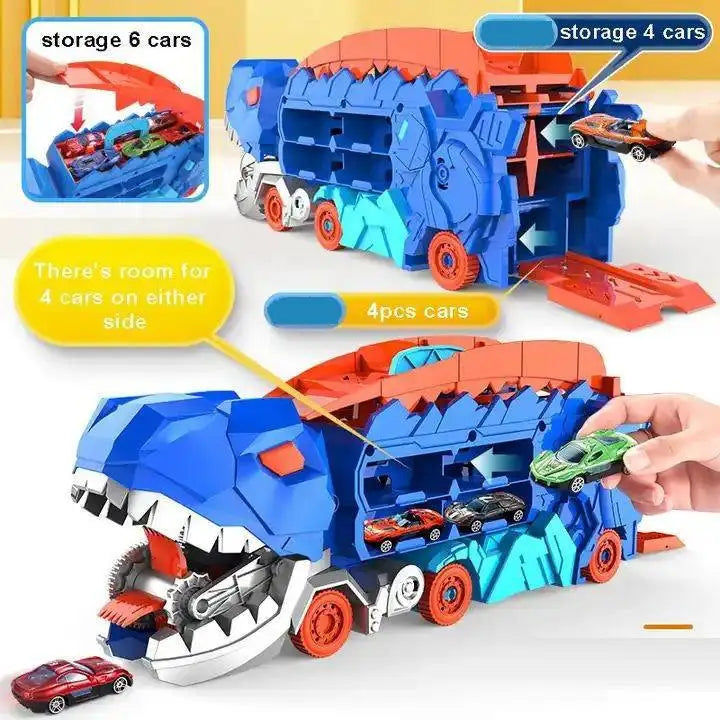 Dinosaur Devouring Car Ejection Glide Track Receiving Car Children's Educational Toy Birthday Gift Promotional Toys