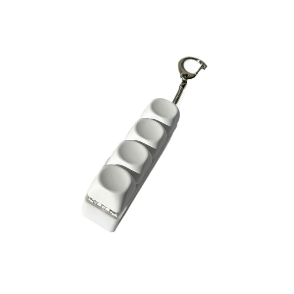4/9Keys Button Keycap Fidget Keychain Finger Keyboard Caps Toy DIY Keyboard Clicker Toy for Adult To Relief Stress Pass The Time