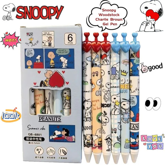 Snoopy Woodstock Charlie Brown secondary animation peripheral gel pen cartoon cute creative students quick-drying love brush pen