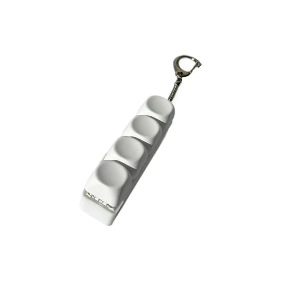 4/9Keys Button Keycap Fidget Keychain Finger Keyboard Caps Toy DIY Keyboard Clicker Toy for Adult To Relief Stress Pass The Time