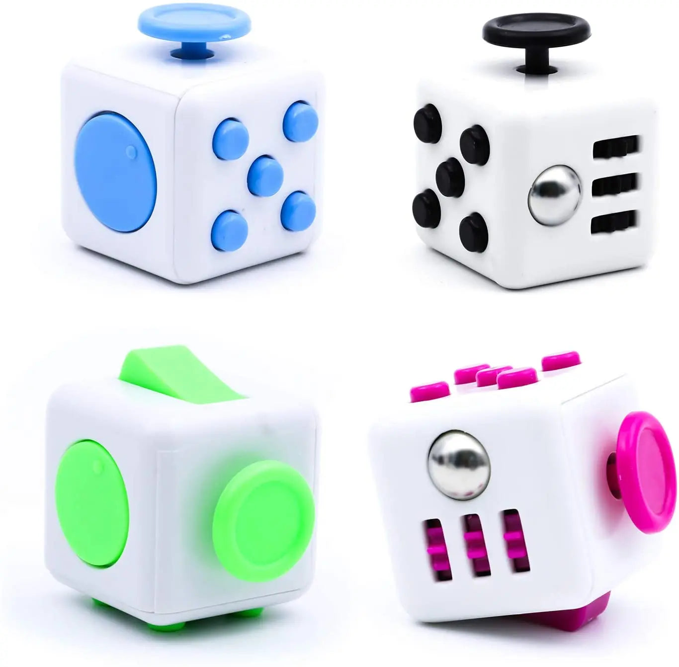 Solid Color Stress Relief Fidget Dice Anxiety Decompression Toy for Adults Kids Autism ADHD Sensory Focus Anti Stress Cube