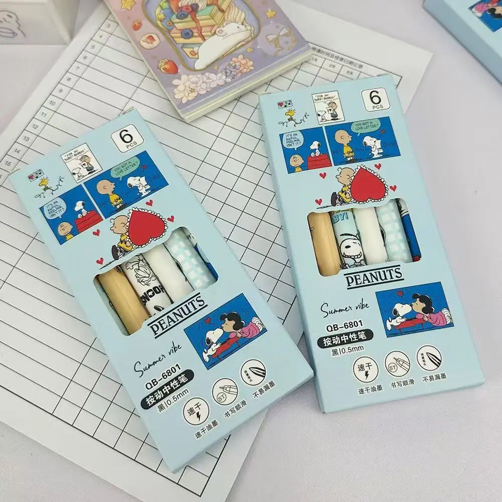 Snoopy Woodstock Charlie Brown secondary animation peripheral gel pen cartoon cute creative students quick-drying love brush pen