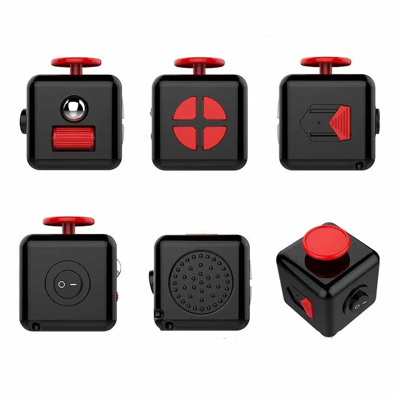 Solid Color Stress Relief Fidget Dice Anxiety Decompression Toy for Adults Kids Autism ADHD Sensory Focus Anti Stress Cube